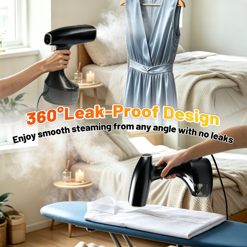 Handheld Steamer for Clothes, 1800W Powerful Steam & Fast Wrinkle