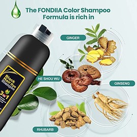 Instant Hair Color Shampoo for Gray Hair, 100% Grey Coverage, 3 In 1 Black Hair Dye Shampoo, Herbal Coloring in Minutes for Women & Men, Gentle Does not irritate the scalp-Dark Brown