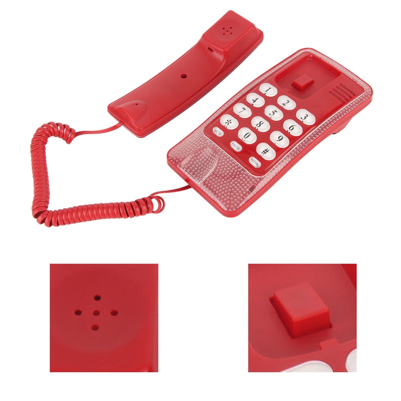 KXT‑438 Wall Mounted Home Phone Corded Telephone with Redial Quick