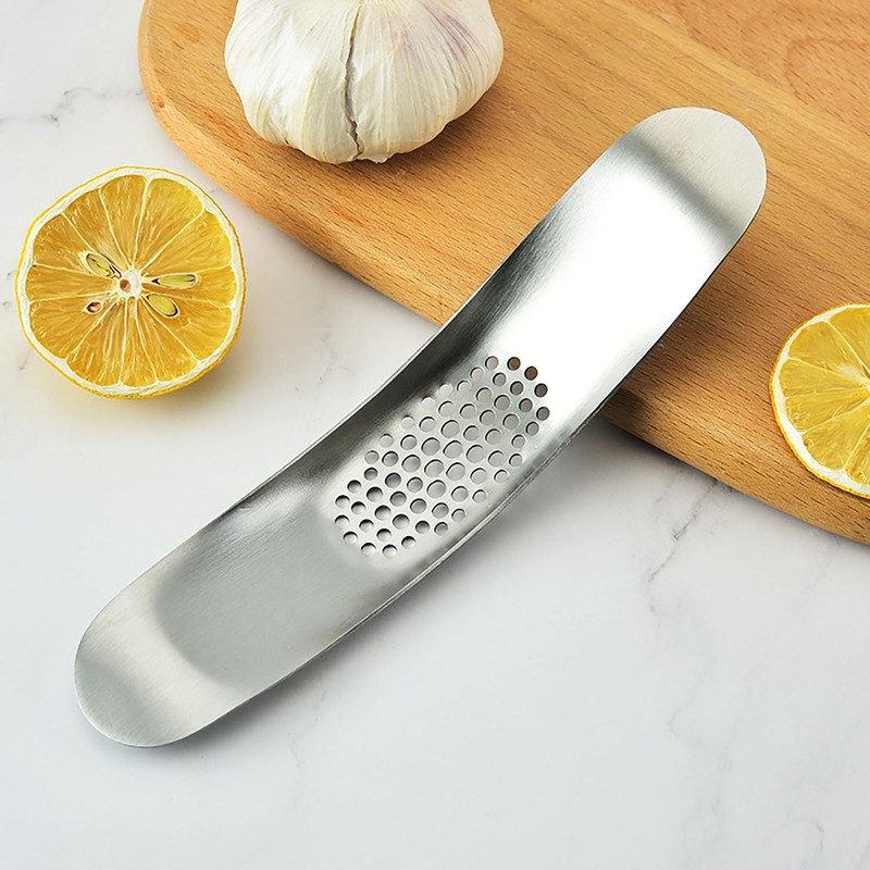 Stainless Steel Garlic Crusher 2 PCS, Household Garlic Mincer Press