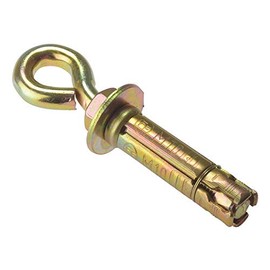 ForgeFix Masonry Anchors - Eye Bolts | M10 | Zinc Yellow Passivated | Bag 5