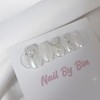 [Handmade Nail Tips] Wedding Powder Nails - Short Ballerina /