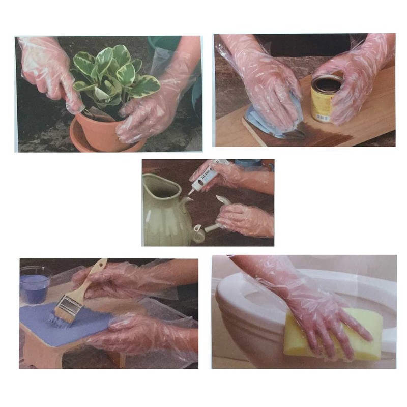 Clean Ones 1000-Count Disposable Food-Safe Poly Gloves, One Size