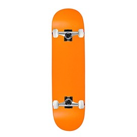 Moose Complete Skateboard NEON Orange 8.25" Silver/White Assembled