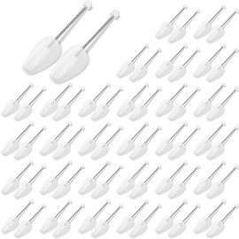 Bucherry 30 Pairs Plastic Shoe Trees Bulk Spring Shoe Trees for Men Stretcher Sneakers Shape Keeper Inserts Holder, US Size 6-12(White)