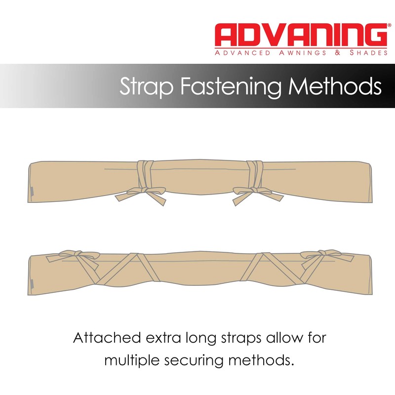 ADVANING All-Weather Protective Cover for 13' Wide Retractable Awnings, Heavy-Duty