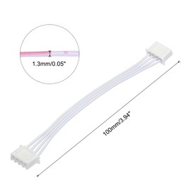 MECCANIXITY 10PCS XH Connector 2.54mm Pitch Female Adapter Cable Jumper Wire 4pin Double Head Adapter Plug Socket 10CM Long for Computer Audio Speaker