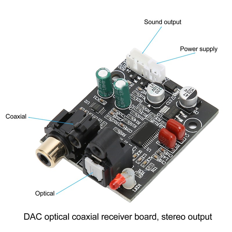 Digital Decoder Module DIY Modified 24 Bits 192K Optical Coaxial