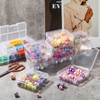 100 Pcs Clear Plastic Beads Storage Containers Box Small Clear