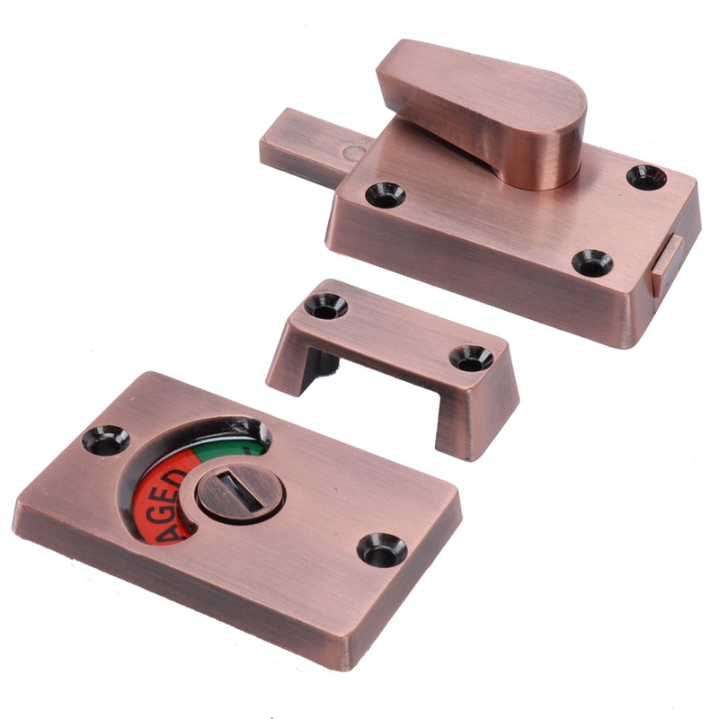 Partition Door Lock with Handle Public Toilet Restroom Bolt Lock