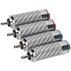 4Pcs RCA Sound Plug Chrome Plated Welding Phono RCA Male