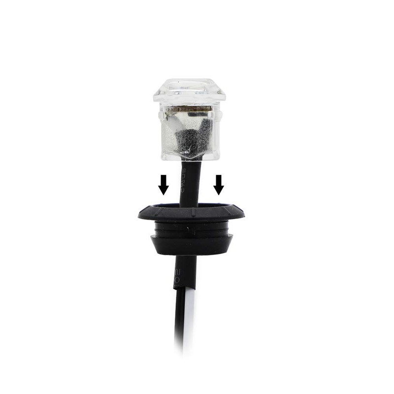 100Pcs 3/4 Inch Clear Lens Red 3 LED Marker lights,