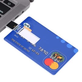 USB Flash Drive, 32GB Credit Bank Card Shape Flash Drive U Disk Thumb, for Data Storage and Transfer