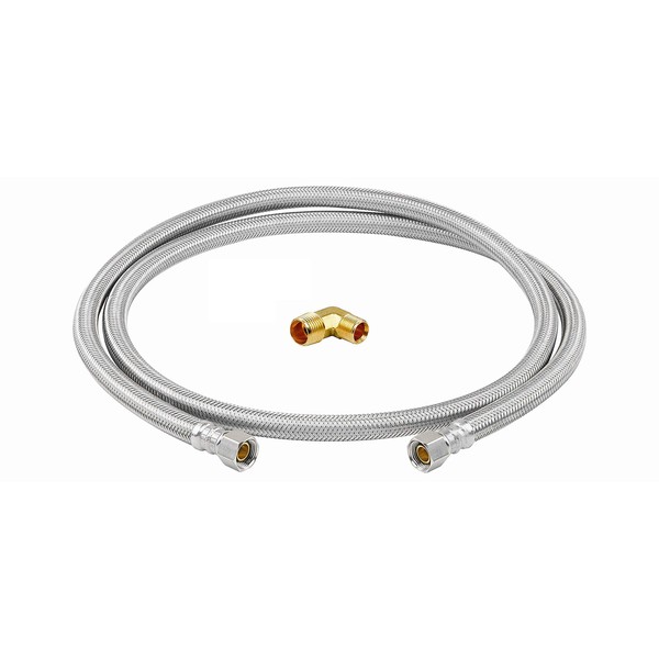 EZ-Fluid - Manguera para lavaplatos de acero inoxidable sin plomo
