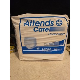 Attends Care Unisex Briefs XL 18 Count Heavy Absorption Incontinence Large
