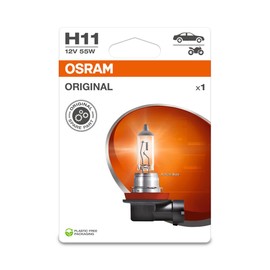 Osram Original Line 12 V H11 Halogen Headlight Bulb, Single Blister Pack, White