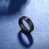 083BASE Unisex Tungsten Ring Black/Silver Blue, 4 mm/6 mm/8 mm