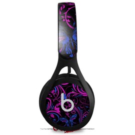 Skin Decal Wrap Compatible with Beats EP Twisted Garden Hot Pink and Blue Skin Only Headphones NOT Included