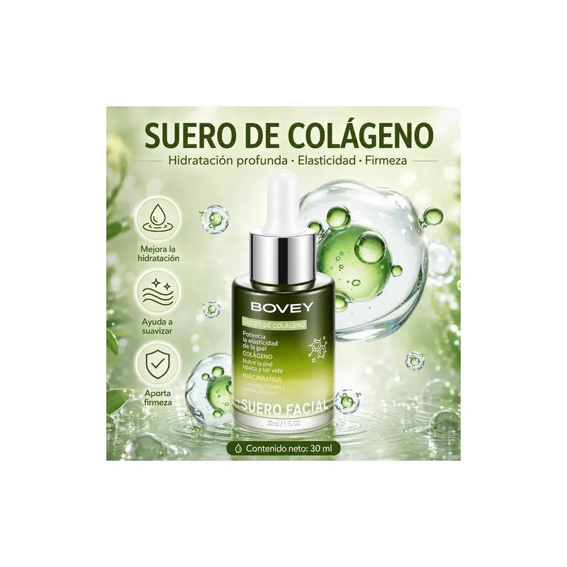 Serum Bovey Colágeno Hidratante Reafirmante Collagen Hydrating Firming Serum, 30ml