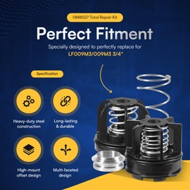 009M3 3/4" Total Repair Kit for Reduced Pressure Zone Assembly Includes Total Relief Valve Repair Kit, First Check Valve Repair Kit, Second Check Valve Repair Kit, Retainer 0888527 888527 RK 009M3-T