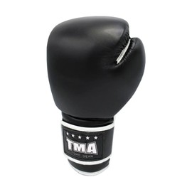 TMA Pro Style Black Training Boxing Sparring Fighting Fitness Gloves (12 OZ)