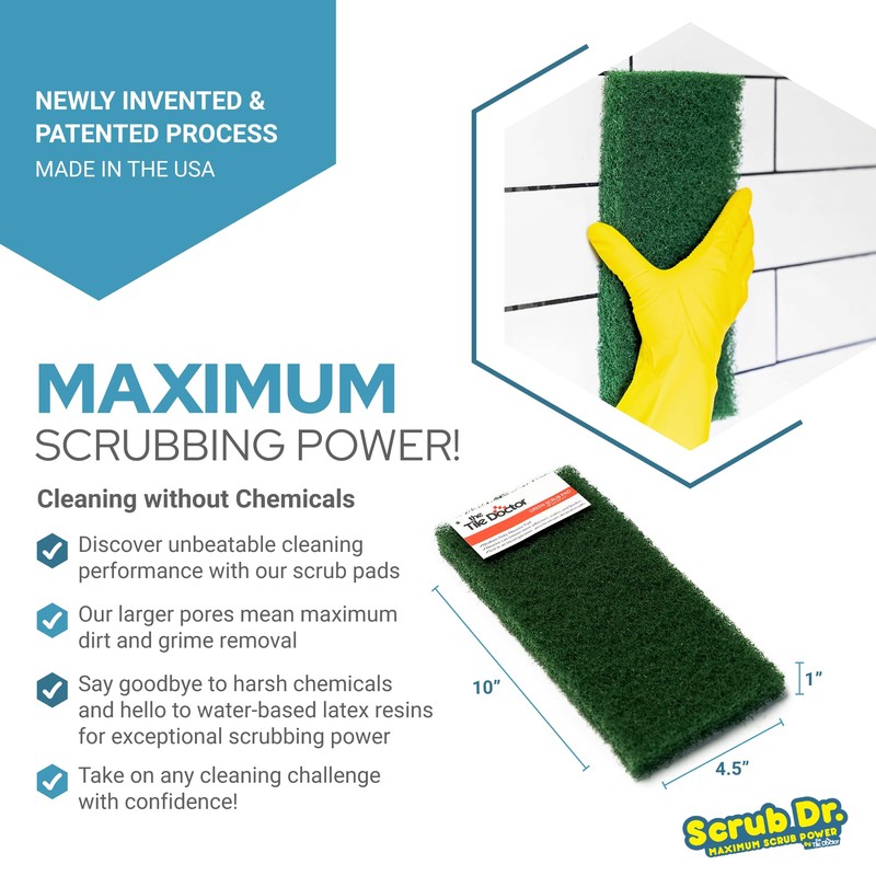 The Tile Doctor Multipurpose Scrub Pad - Ideal for Bathroom,