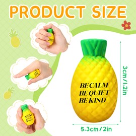 20 Pcs Pineapple Stress Ball Motivational Fidget Toys Ball Pineapple Fidget Toys Inspirational Squishy Pineapple for Adults Anxiety Relief Hand Exercise Motivating Encouraging, 2.09 x 1.18 Inches