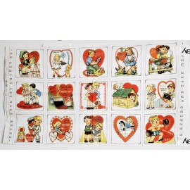 Riley Blake Take Heart Valentine Blocks Panel by Riley Blake btp