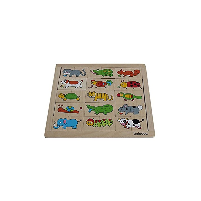 Beleduc 11006 Match & Mix Animals Game, Multi-Color