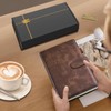 Lined Journal Notebook for Men, Leather Hardcover Notebook with Pen,