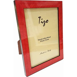 Tizo 5" X 7" Red Wooden Frame, Made in Italy