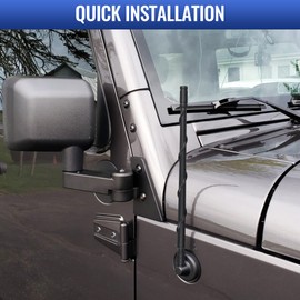 VOFONO Antena para Jeep Wrangler 4xe JK JL Unlimited Willys Gladiator JT Rubicon Sahara, Jeep Gladiator 2007-2024, accesorios de Jeep Wrangler de 13 pulgadas para recepción de radio AM FM