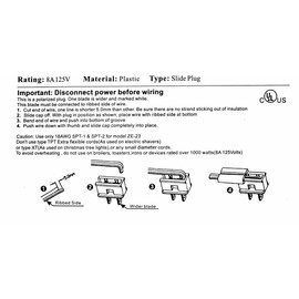 Creative Hobbies Easy Snap On End Plug, Replacement Electical Plug for SPT-1 Wire - Polarized, 8 Amp, 125 Volt, Brown | 5 Pack
