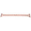 Watch Band Double Rows RhinestonesStudded Replacement Metal Strap for IOS