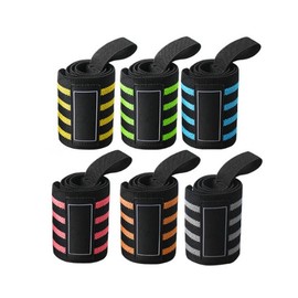 Sports Golf Fitness Wrist Support Strap Guard - Compression Band for Tennis, Lifting, Exercise - LD-1162 (Single Piece) 1 Piece)/White/Right(R) 6ea