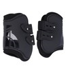 2Pcs Horse Tendon Boots Set Sturdy Adjustable PU Shell Tendon