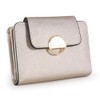 Hirokokoshino Femme Women's Bifold Wallet, Purse Brooch, Compact, Bifold, Silver,