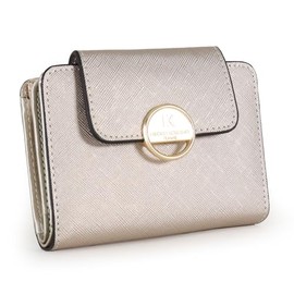 Hirokokoshino Femme Women's Bifold Wallet, Purse Brooch, Compact, Bifold, Silver, One size