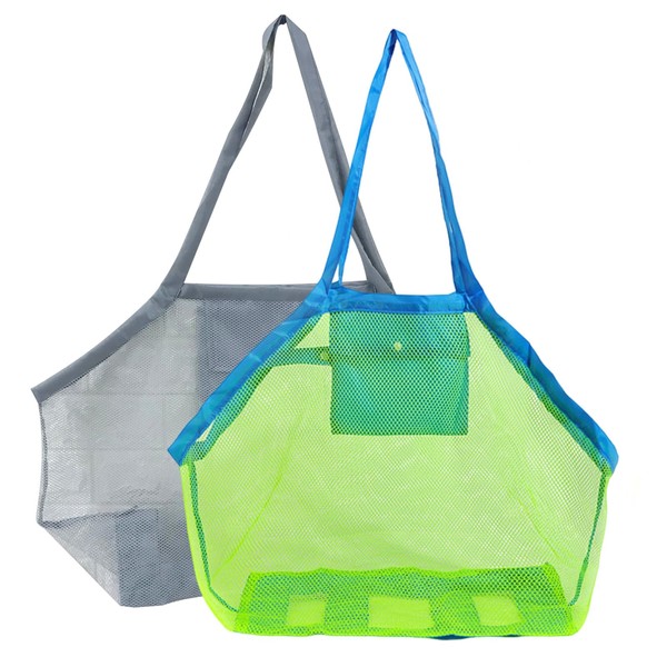 Vueinrg Pack of 2 Mesh Bag Sand Toy Bag Mesh