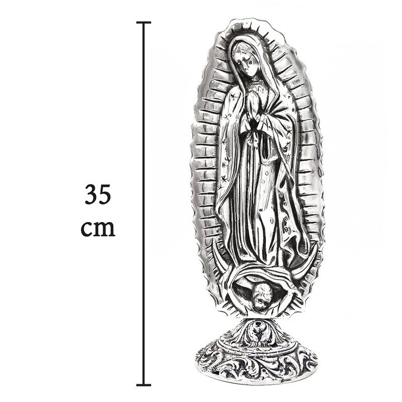 Eucaris - Virgen de Guadalupe Estatua Decorativa con Base, Virgen