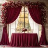 Wish Care Burgundy Backdrop Curtains 2 Panels - Wrinkle-Free Champagne