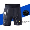 ORBU Men's Compression Half Tights with Pockets for Training, Muscle
