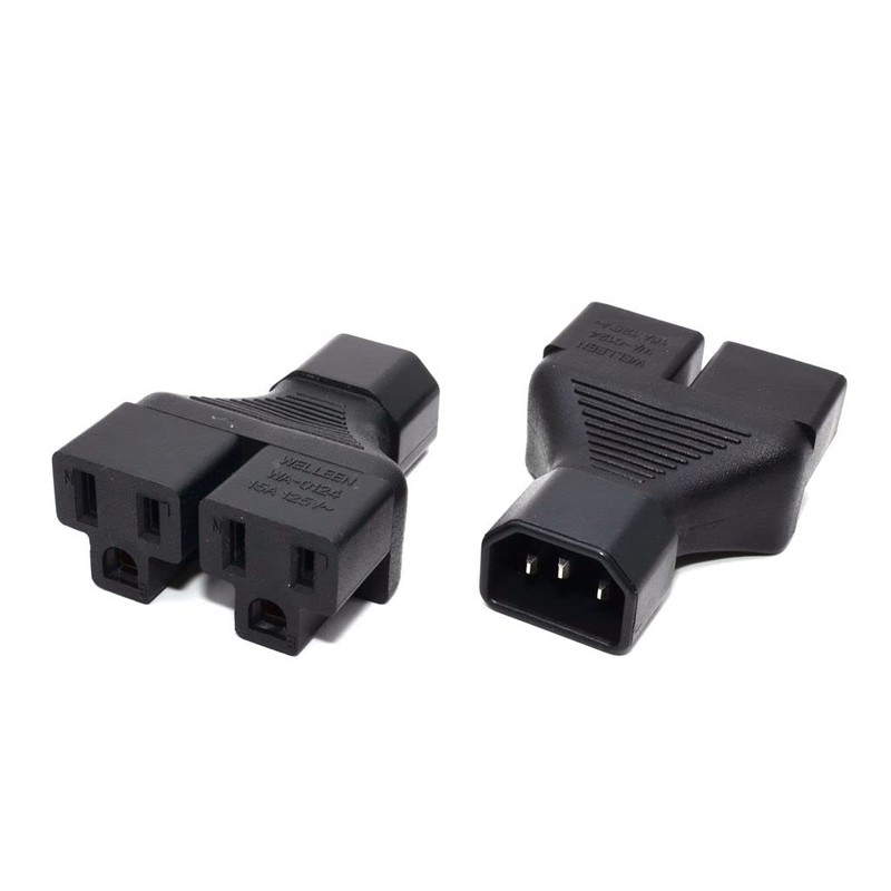 Toptekits IEC320 C14 to 2 x Nema 5-15R Power Adapter