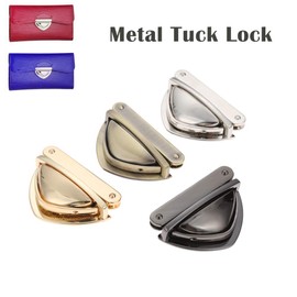 SagaSave 1× Purse Bag Lock Catch Handbag Shoulder Bag Fasteners Metal Lock Closure Buckle Press Lock Golden