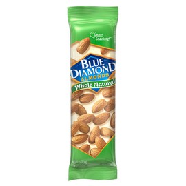 Blue Diamond Almonds, Whole Natural Flavored Snack Nuts, Single Serve Bags (1.5 Oz. Tubes, Pack of 12)
