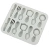 AIBOYA 12 Cavity Spoon Knife Fork Silicone Candy Molds