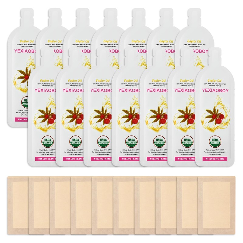 Castor Oil Pack Wrap 11.02 * 6.29in Large Self-Adhesive with