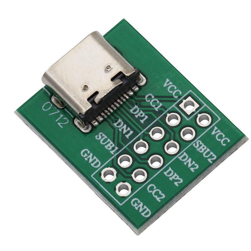 Heevhas USB Type-C to DIP PCB Connector Pin Board Test