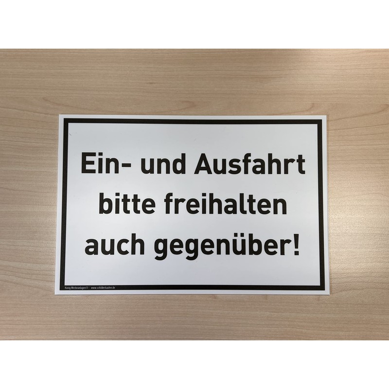 Sign Einund Ausfahrt | 30 x 20 cm | Weatherproof
