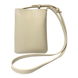 KAIYU Women's Crossbody Shoulder Mini Bag, Adjustable Length, Pouch, Smartphone Pochet, Lightweight, white beige